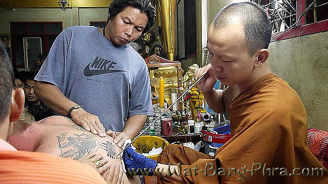 Farrang gets Sak Yant Tattoo