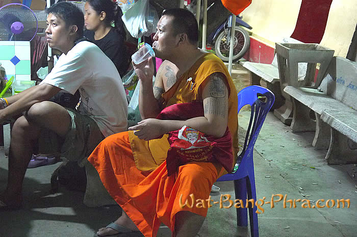 Sak Yant monk makes a break