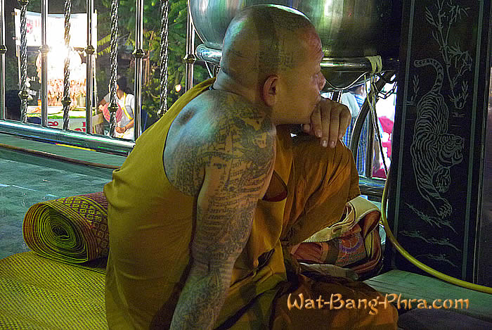 Sak Yant Monk with head tattoo