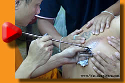 Double stitches at the Gao Yord Yantra Tattoo